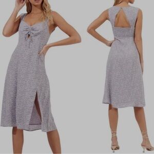 Astr Floral Sweetheart Midi Dress